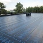 Installation of Bituline on a large flat area